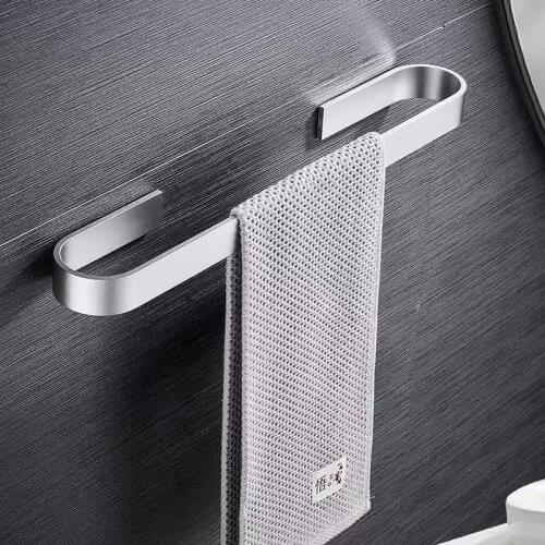 Towel Holder Bathroom Towel Holder Rack Wall Hanging Towel Bar space saving Organizer Kitchen Storage Shelf Bathroom Accessories