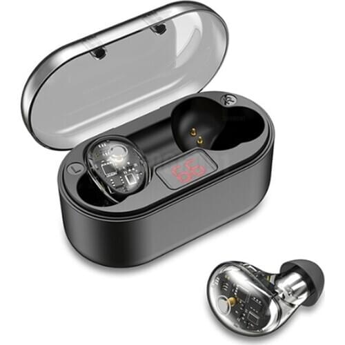 Transparent Explore Version X7 Bluetooth Earphone With LED Power Display Portable True Wireless V5.0 Earbuds new design