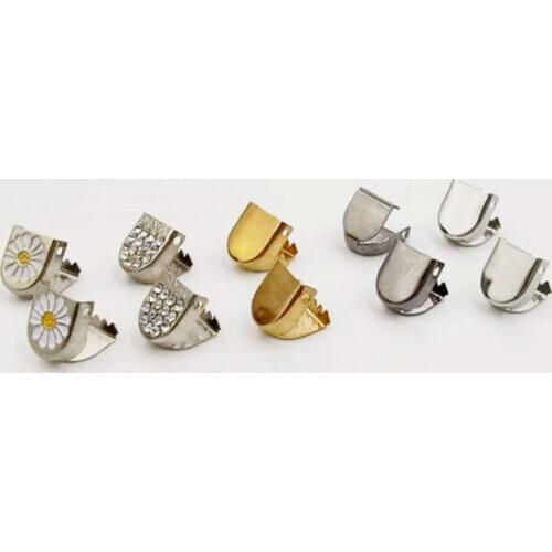 5pcs/set Shoelaces Buckle Fashion Metal Shoelace Buckles Replaceable Shoelaces Accessories DIY Crystal Daisy Metal Lace Lock