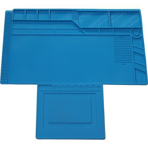 S-180 Heat Insulation Silicone Soldering Pad Desk Mat With Magnetic Section Maintenance Platform For Mobile Phone