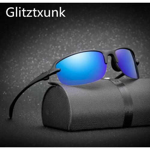 Glitztxunk Polarized Sunglasses Men Brand Designe Driving Fashion Sun Glasses For Woman Male Square Goggles Eyewear Oculos