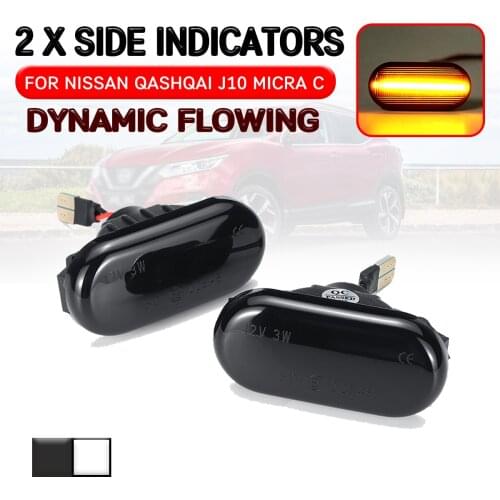 Flowing Turn Signal Light LED Dynamic Side Marker Light For Nissan 350Z Z33 For Navara D40 For Pathfinder R51 for Qashqai J10