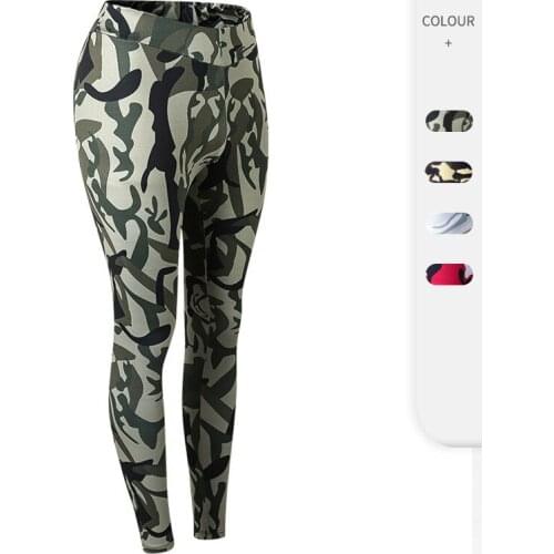 Ladies fitness yoga pants sports running training tight and quick-drying camouflage trousers 5012