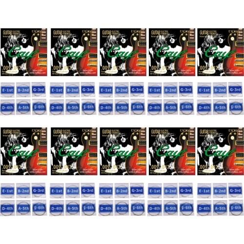 10 Sets Caye EW7300 Stainless Steel Nickel Alloy Electric Guitar Strings Super Light (009-042)