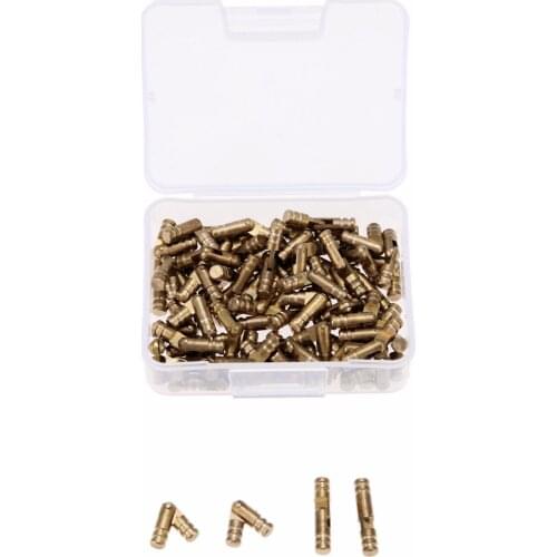 100pcs/1box Invisible Concealed Barrel Hinges + Storage Box Pure Copper Brass Hinge Mount Jewelry Box Hardware Cabinet 4*20mm