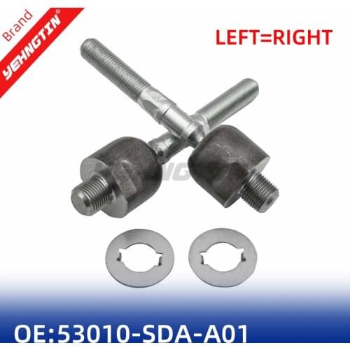 2 Sets 53010-SDA-A01 53010SDAA01 EV80210 Front Inner Tie Rod for 2004-2008 Acura TL TSX 2003-2007 Honda Accord Left=Right