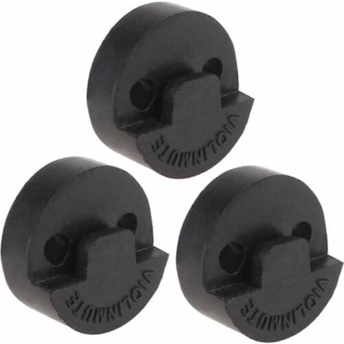 3pcs Violin Parts & Accessories Astonvilla 20 x 20mm Black Acoustic Round Rubber Violin Mute Fiddle Silencer