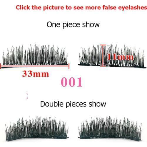 4pcs 3D Three Magnetic False Eyelashes Soft Natural Fashion Lashes No Glue Ultra-Thinner cilios Magnet Eye Lashes Extension Tool