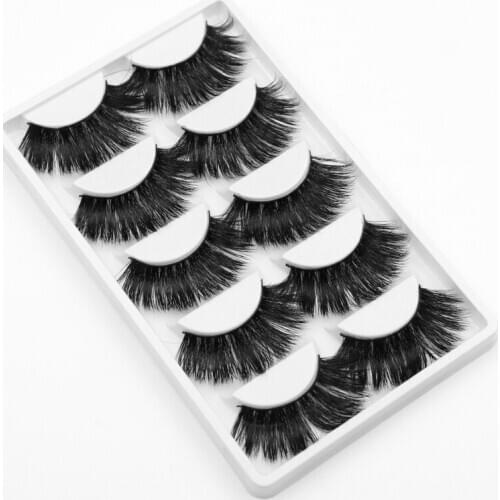 5 pairs of handmade cotton stalks 3D leeches false eyelashes cross messy intensive natural eyelashes stage makeup eyelashes
