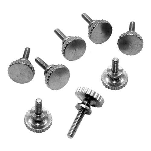 5pcs M2 brass nickel plating knurled hand screw handle screws 5-8mm length