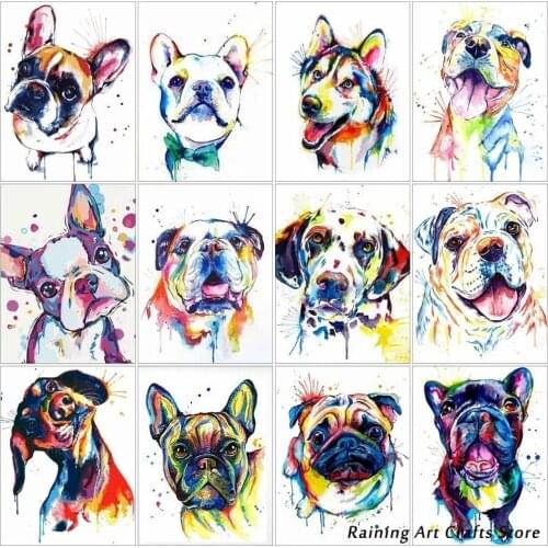 5D Diy Diamond Painting Mosaic Dog Cross Stitch Embroidery Full Square/round Drill Animals Mosaic Picture Rhinestones Home Decor