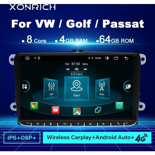 Android 10 Car Radio GPS Navigation For VW Passat B6 Amarok Volkswagen Skoda Octavia 2 Superbseat leon Golf 5 6 Multimedia 1 Din