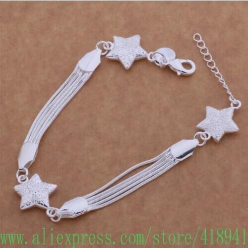 Silver Plated bracelet, Silver Plated fashion jewelry Tai chi hung pentagram /dxvampca ayxajqea AH046