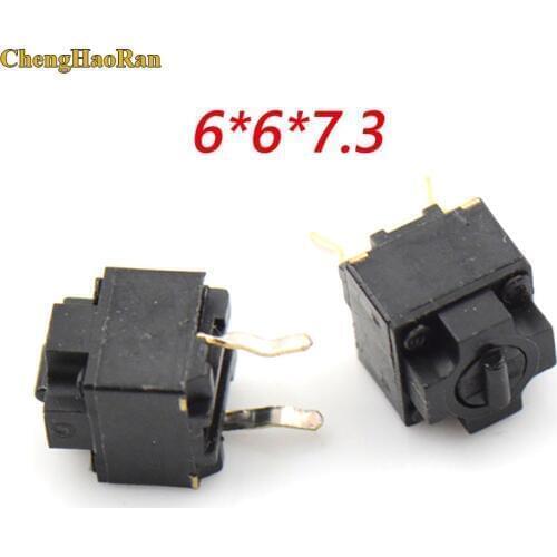 ChengHaoRan 5pcs 10pcs Original mouse square micro switch button Micro Switch Microsoft black spots 2pin 2 feet