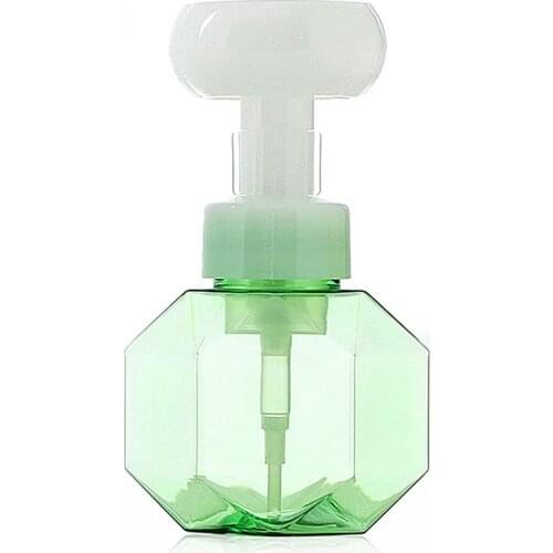 Flower Hand Soap Flower-shaped Refillable Travel Bottles,Liquid Soap Dispenser Plastic Clear Bottle Shower Gel Foam Pump Bottle