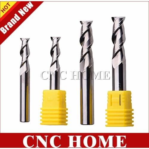1pc HRC55 2 flutes end mill by Aluminum 1mm to 20mm CNC Router Bits Tungsten Steel Carbide Milling Cutter AL Endmills