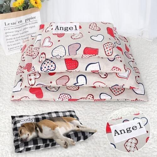 Custom Dog Cat Mat Small Medium Dogs Bed Pad Winter Pet Puppy Bed Sofa Personalixed Dog Cat Sleeping Mat Cushion