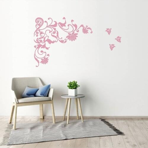 Beautiful Nursery Tree Wall Decal Kids Room Branch Beautyfly Stickers Vinilos Paredes DIY Modern Design Fly Art Mural DW7810