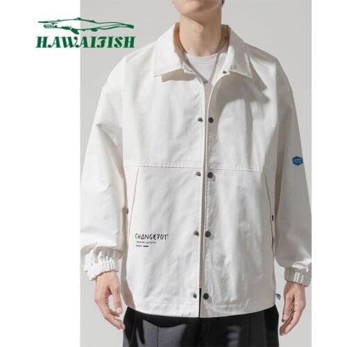 Hawaifish brand Mens jacket spring autumn new Korean version clothing male 2021 high quality fashion loose casaco masculino