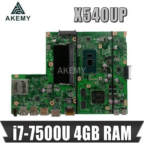 Akemy X540UP laptop Motherboard X540UP X540U A540U R504U F540U Mainboard i7-7500U CPU 4GB-RAM