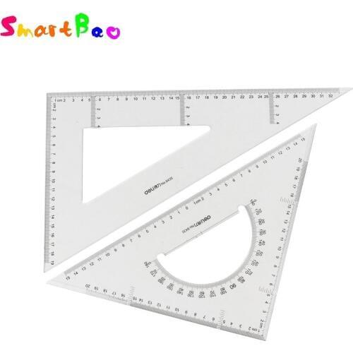 7 Sizes Triangle Ruler Set Plastic squaresquare set foot School Stationery 13/18/22/24/30/34/40cm Regua Escolar