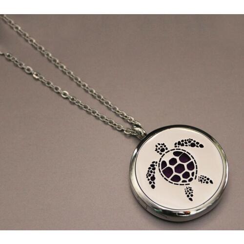 1pc Sea Turtle Perfume Box Stainless Steel Necklace Nautical Personalized Name Custom Jewelry Pendants Necklaces Women Men Gift