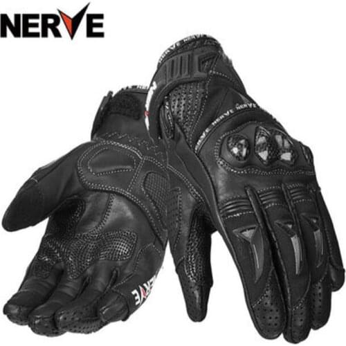 2020 Autumn New NERVE carbon fiber Leather Motorcycle Gloves for four seasons Knight riding motorbike racing gloves touch screen