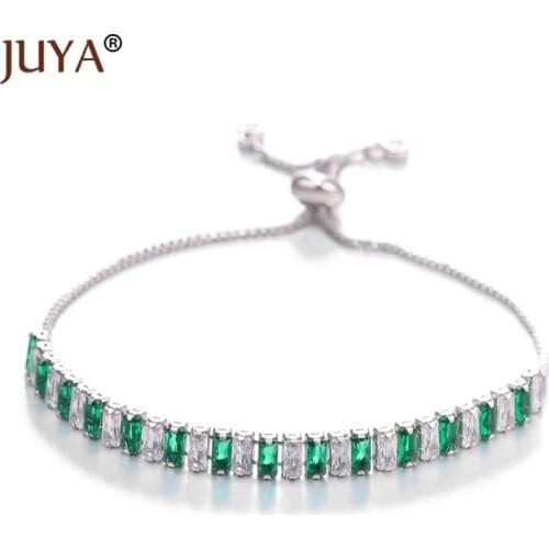 Slider Chain Adjustable Bracelet Bangle for Women Brilliant Zirconia CZ Gold Color Jewelry Pulseira Feminina