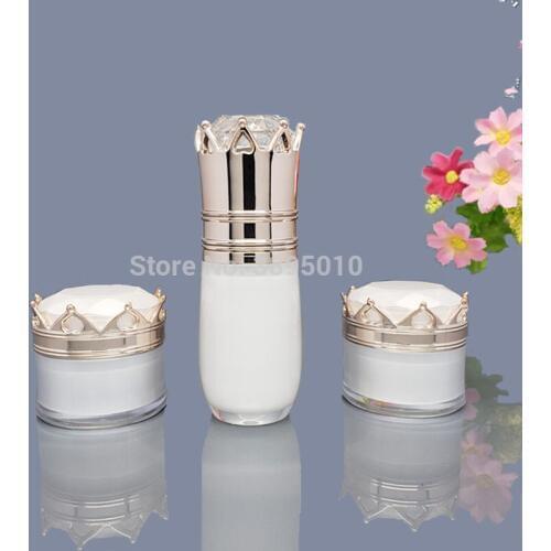 Empty Cosmetic 5g acrylic cream jar Pump Lotion Bottle 10ml Refillable Beauty Container F750