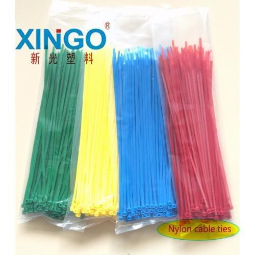 100Pcs/bag 5x200 5*200 4.8mm Width Self-Locking Green Red Blue Yellow Nylon Wire Cable Zip Ties.cable ties