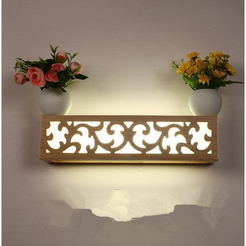 Nordic led wood wall lamp bedside lamp wall lights bedroom modern minimalist decoration lamp lighting logs corridor light ZA8242