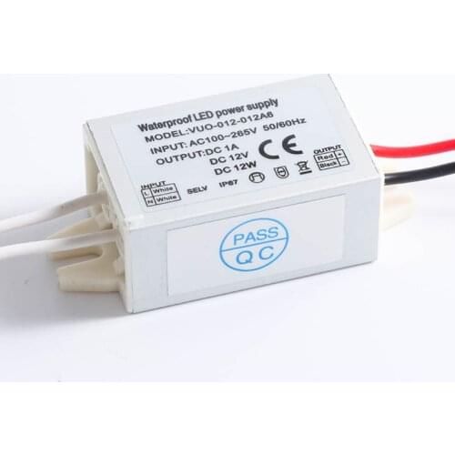 IP67 Mini LED Driver Adapter 10W 12W AC100-240V to DC 12V 24V Outdoor Lighting Transformer Slim Power Supply