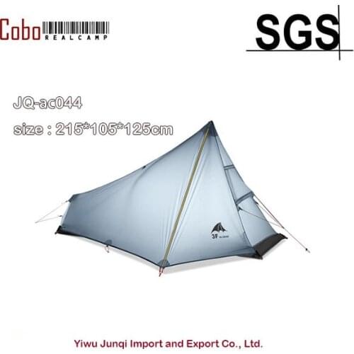 Oudoor Ultralight Camping Tent 1 Person Professional 15D Nylon Silicone Rodless Tent Lightweight Camping Gear