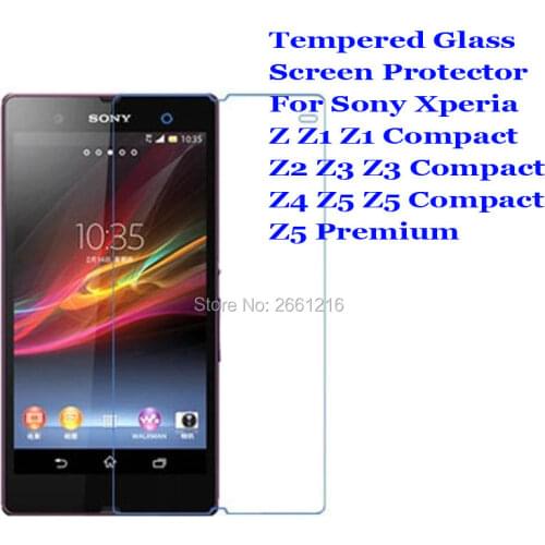 For Sony Xperia Z L36h Z1 L39h Z2 Z3 Plus Z4 Z5 Compact Mini PremiumTempered Glass 9H 2.5D Premium Screen Protector Film