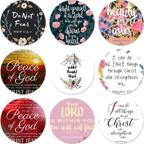 Bible verse Philippians Jesus Christian Icons Pins Badge Decoration Brooches Metal Badges For Backpack Decoration