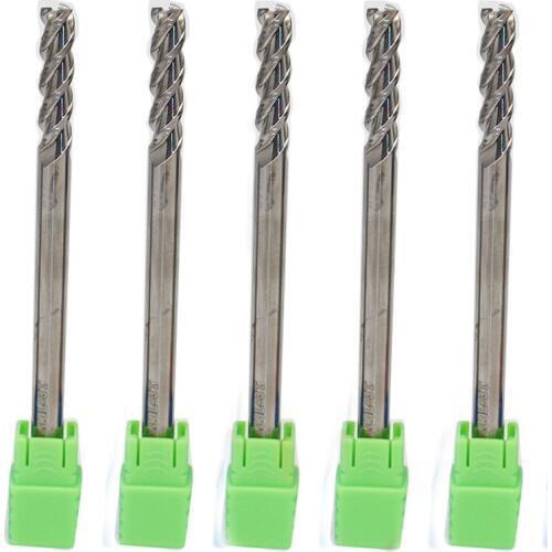 1pc End Mill for Aluminum 6mm 8mm 10mm HRC50 Long 150mm 3T Carbide 3Flute End Mill Lathe Machine Milling Cutter Tool Router Bit