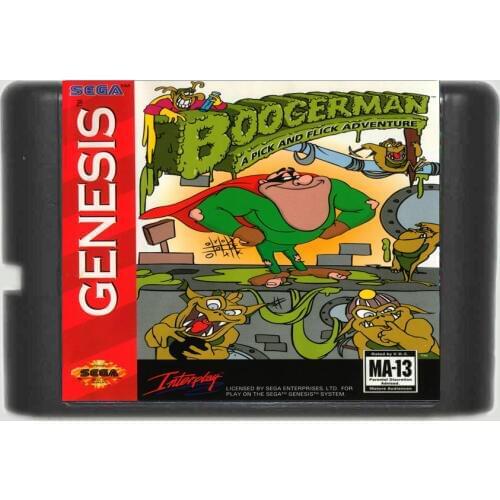Boogerman A Pick And Flick Adventure 16 bit Game Card For Sega MegaDrive & Genesis System