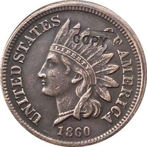 1860 Indian head cents coin copy