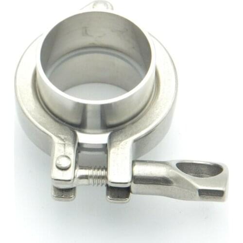 304 Stainless Steel Sanitary Pipe Fitting Set 38mm Pipe OD Sanitary 1.5" Tri Clamp Weld Ferrule + Tri Clamp + Silicon Gasket