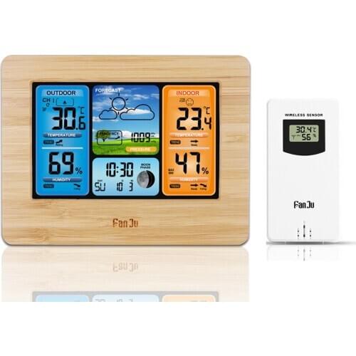 Wireless Weather Station Digital Thermometer Hygrometer Indoor Outdoor Forecast Sensor Calendar Wall Desk Alarm Clock Home Decor