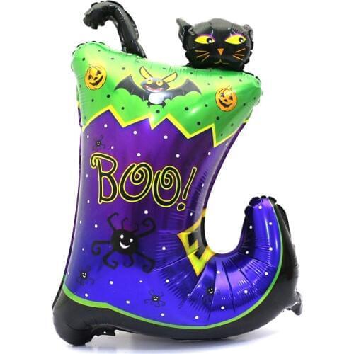 Hot 1 pcs shoe styling aluminum fiol balloons cartoon Halloween Halloween party bar decoration supplies balloon