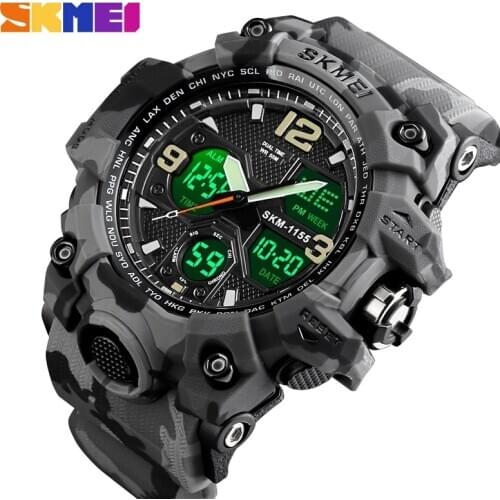 SKMEI Army Digital Men Sports Watches Military Quartz Analog LED Clock Waterproof Wristwatches Gifts For Men Relogio Masculino