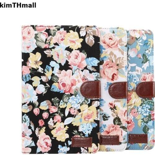Case For Samsung Galaxy Tab A 8.0 inch 2017 SM-T380 T385 Cover Smart leather flower tablet case For Samsung Tab A 8.0" kimTHmall