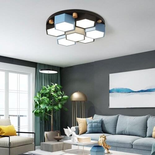 Honeycomb Nordic Modern Geometric Lights Living Room LED Ceiling Lights Bedroom Lights Restaurant LED lamp Hotel LED Ligh