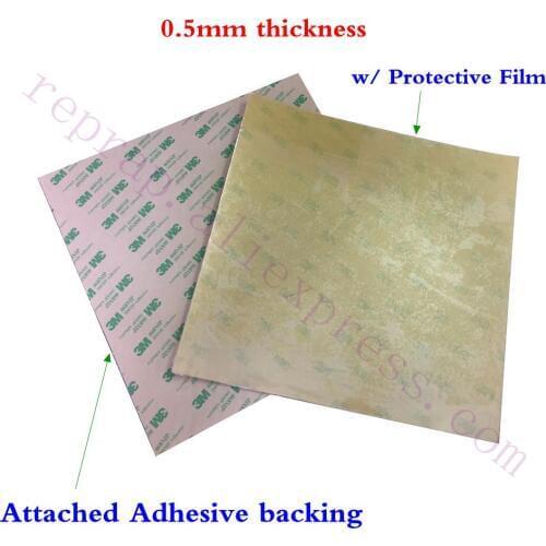 2pcs Imported 220x220mm PEI Sheet 0.2mm Thickness w/ Adhesive Backing f/ WanHao Prusa i3 Anet A8 A6 3D Printer Build Surface