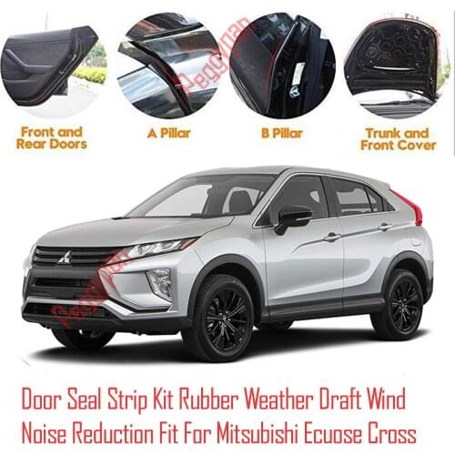 Door Seal Strip Kit Self Adhesive Window Engine Cover Rubber Weather Draft Wind Noise Reduction For Mitsubishi Ecuose Cross