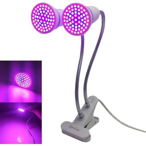 60 LED Plant grow light EU/US/UK Plug Lamps Desk cultivo Phyto Bulb Growing lamp Clip holder for indoor Greenhouse grow tent box