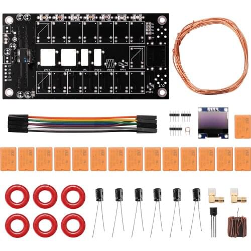 ATU-100 DIY Kits 1.8-50MHz Automatic Antenna Tuner +OLED Firmware Programmed Amplifier Receiver Accessory