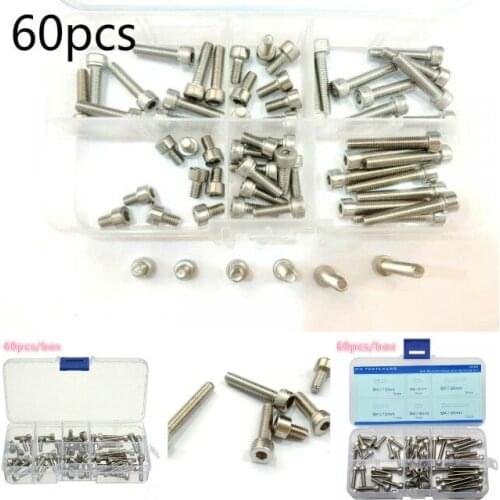 Stainless Steel Hex Socket Screw M4 x 6/8/12/16/20/25mm Set, Cylindrical Head Hexagon Socket Screw