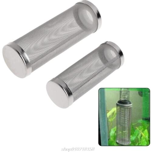 Stainless Steel Aquarium Filter Entry Net Shrimp Cylinder Fish Tank Inflow Inlet F03 21 Dropship